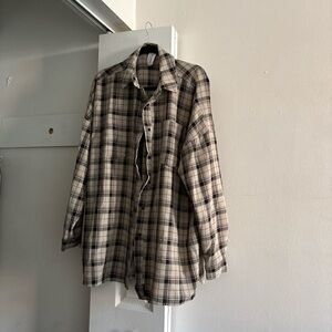 Plaid Button-Up Shirt